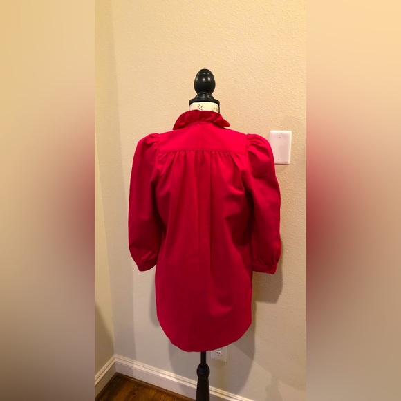 G.by Goop Ruffle Collared Shirt Dress-Size 2 - Picture 7 of 8